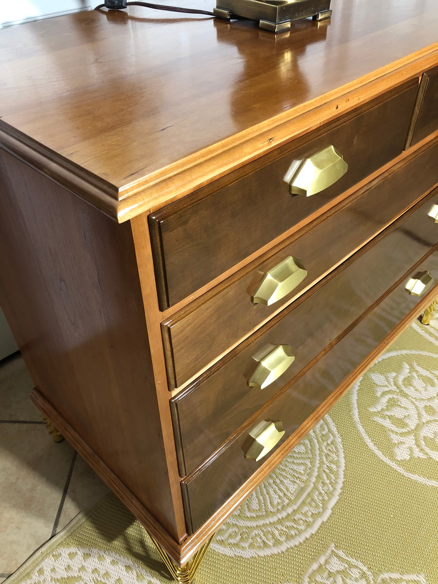 Vintage Virginia Galleries Henkel Harris Solid Wild Black Cherry Wood Chest of Drawers