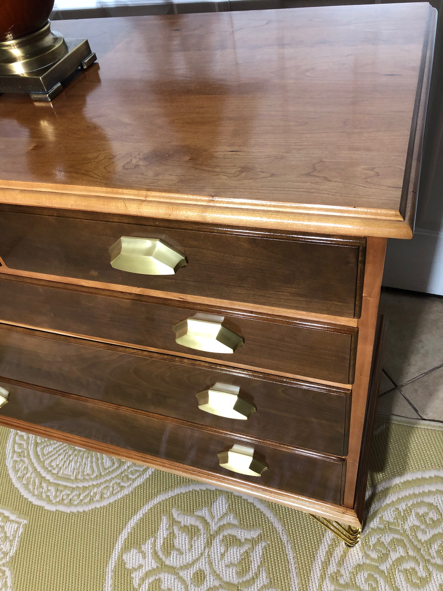 Vintage Virginia Galleries Henkel Harris Solid Wild Black Cherry Wood Chest of Drawers