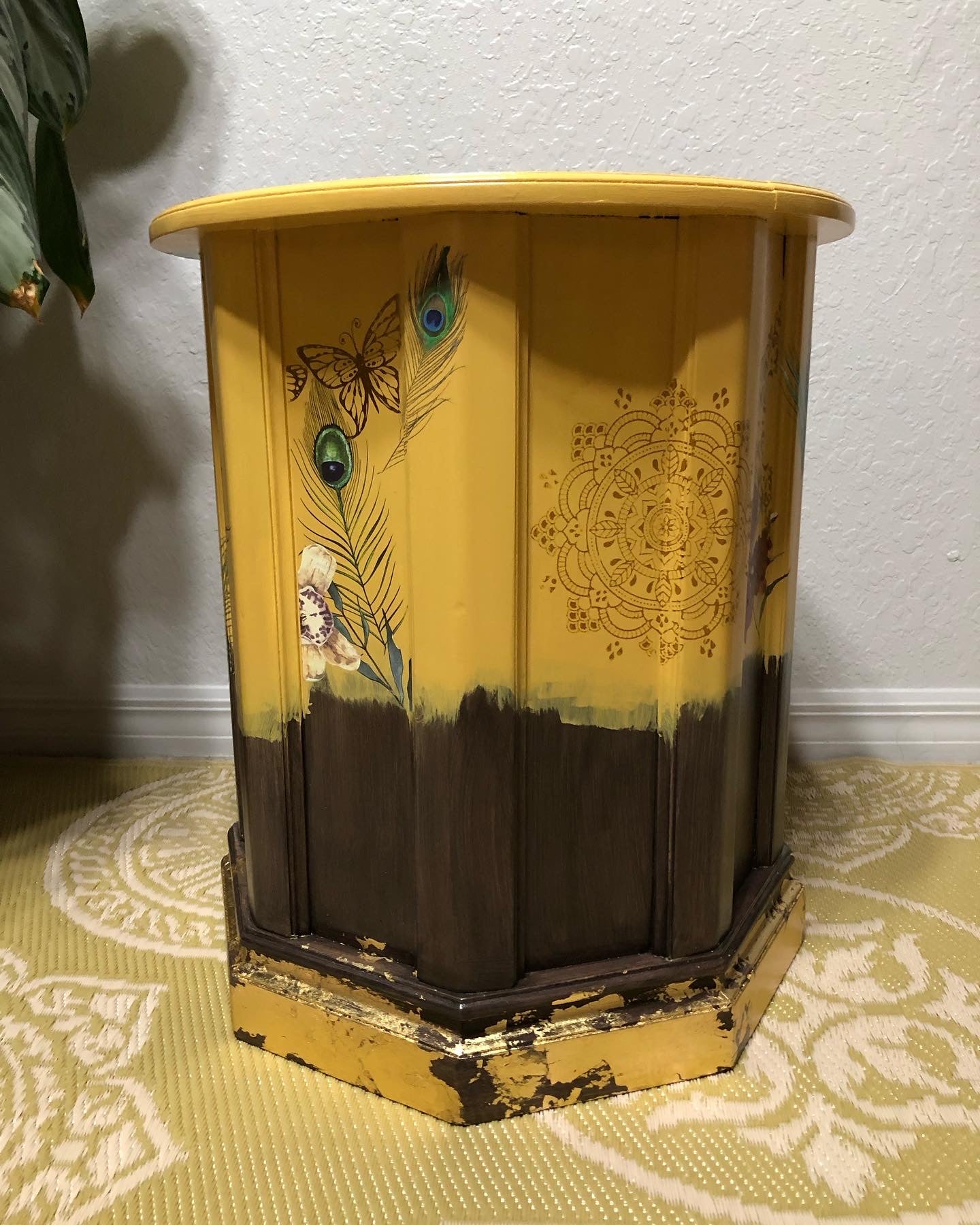 Bohemian Vintage Storage Side Table