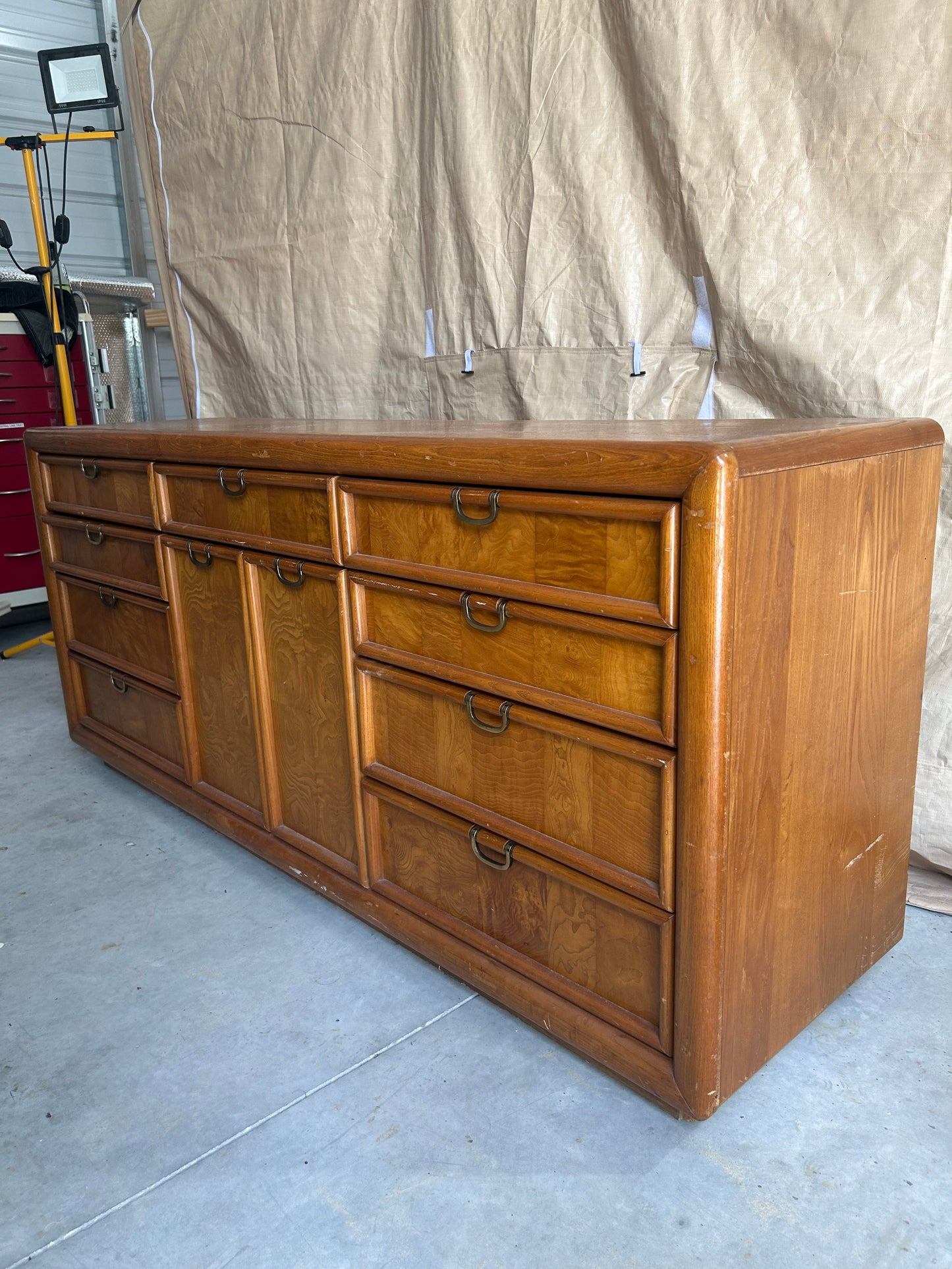 Vintage Mid Century Broyhill Oak Dresser - Customizable