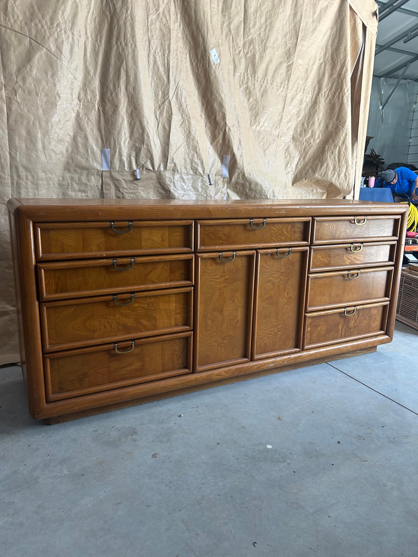 Vintage Mid Century Broyhill Oak Dresser - Customizable