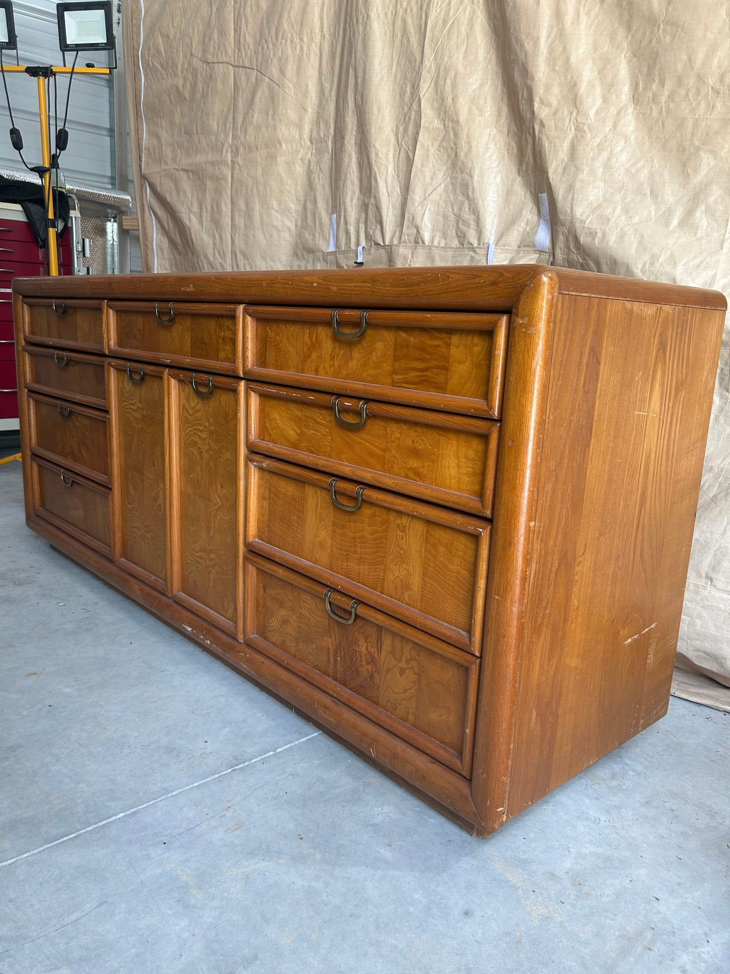 Vintage Mid Century Broyhill Oak Dresser - Customizable