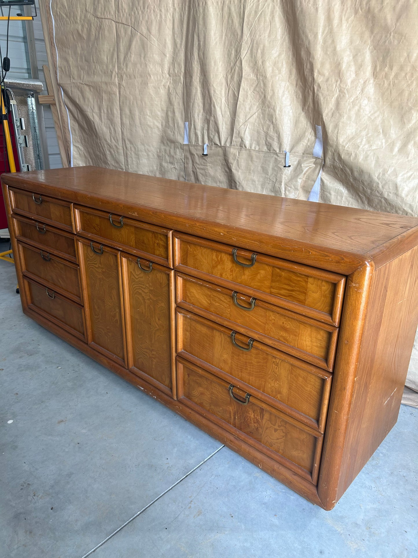 Vintage Mid Century Broyhill Oak Dresser - Customizable