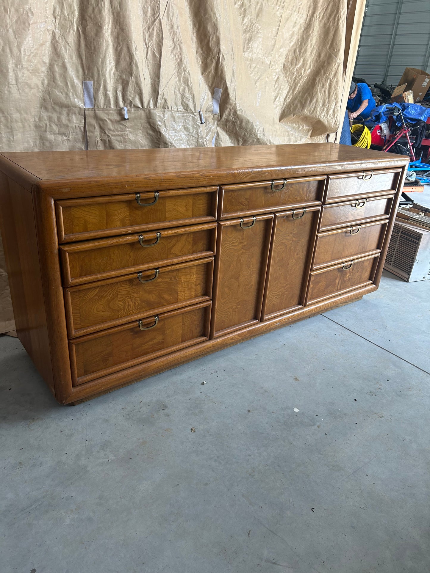 Vintage Mid Century Broyhill Oak Dresser - Customizable