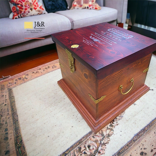 Vintage Chest Brown with gold hardware