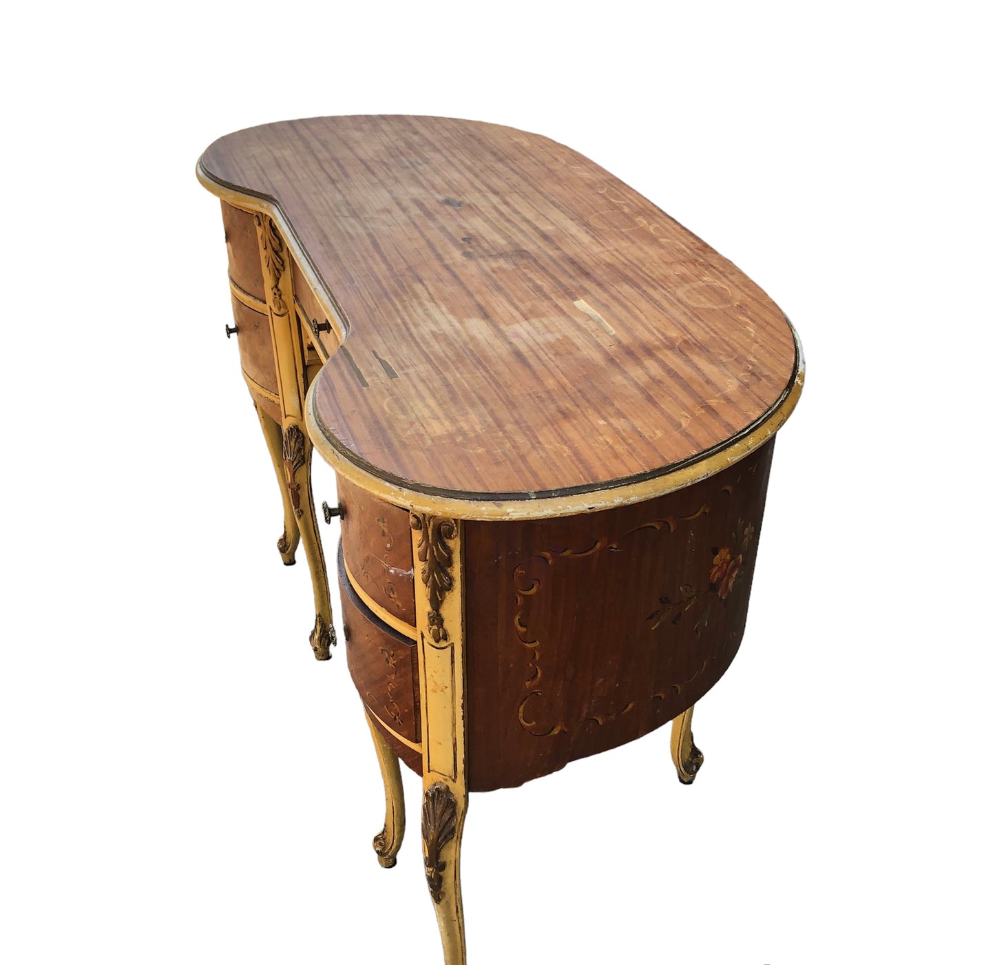 French Provincial Kidney Shaped Vanity/Desk- Customizable