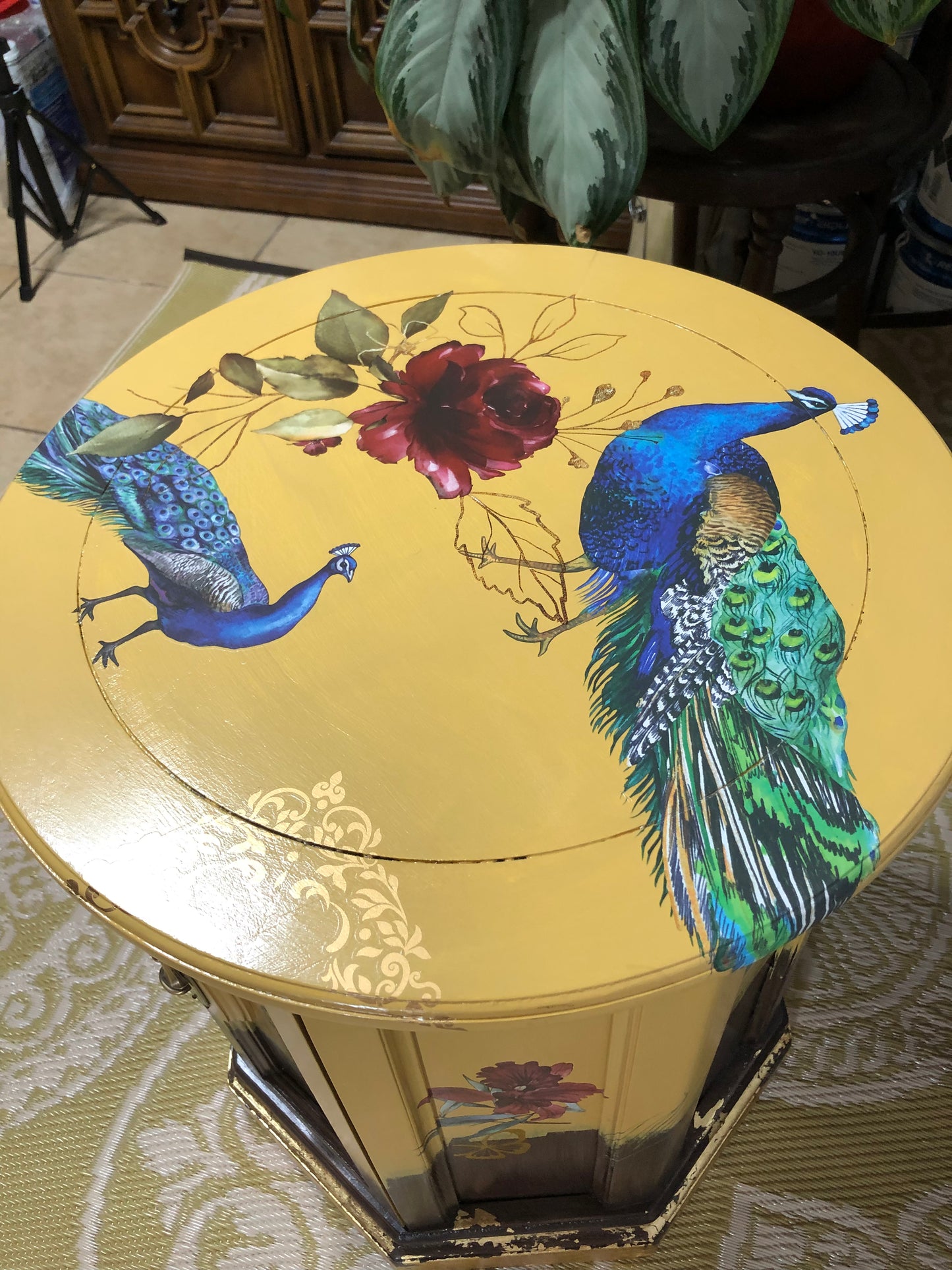 Bohemian Vintage Storage Side Table