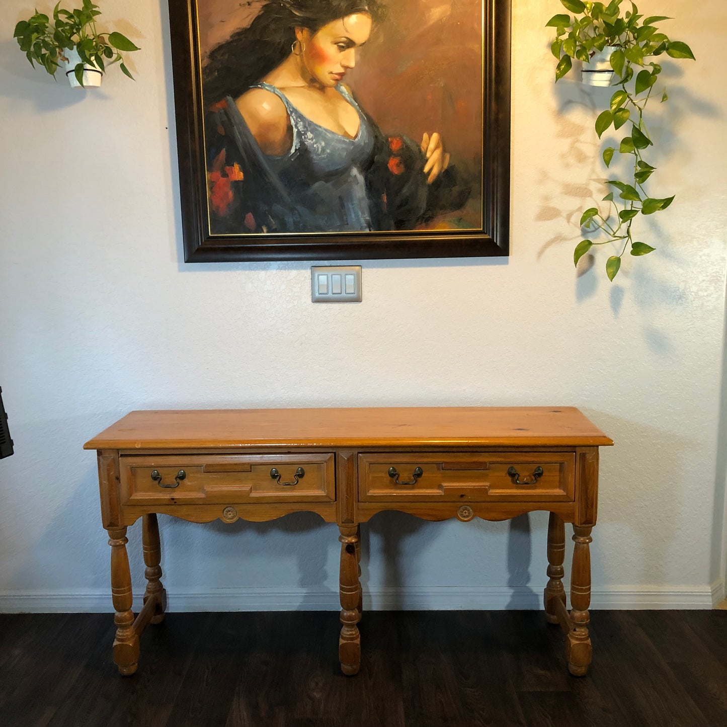 vintage Solid Wood Console