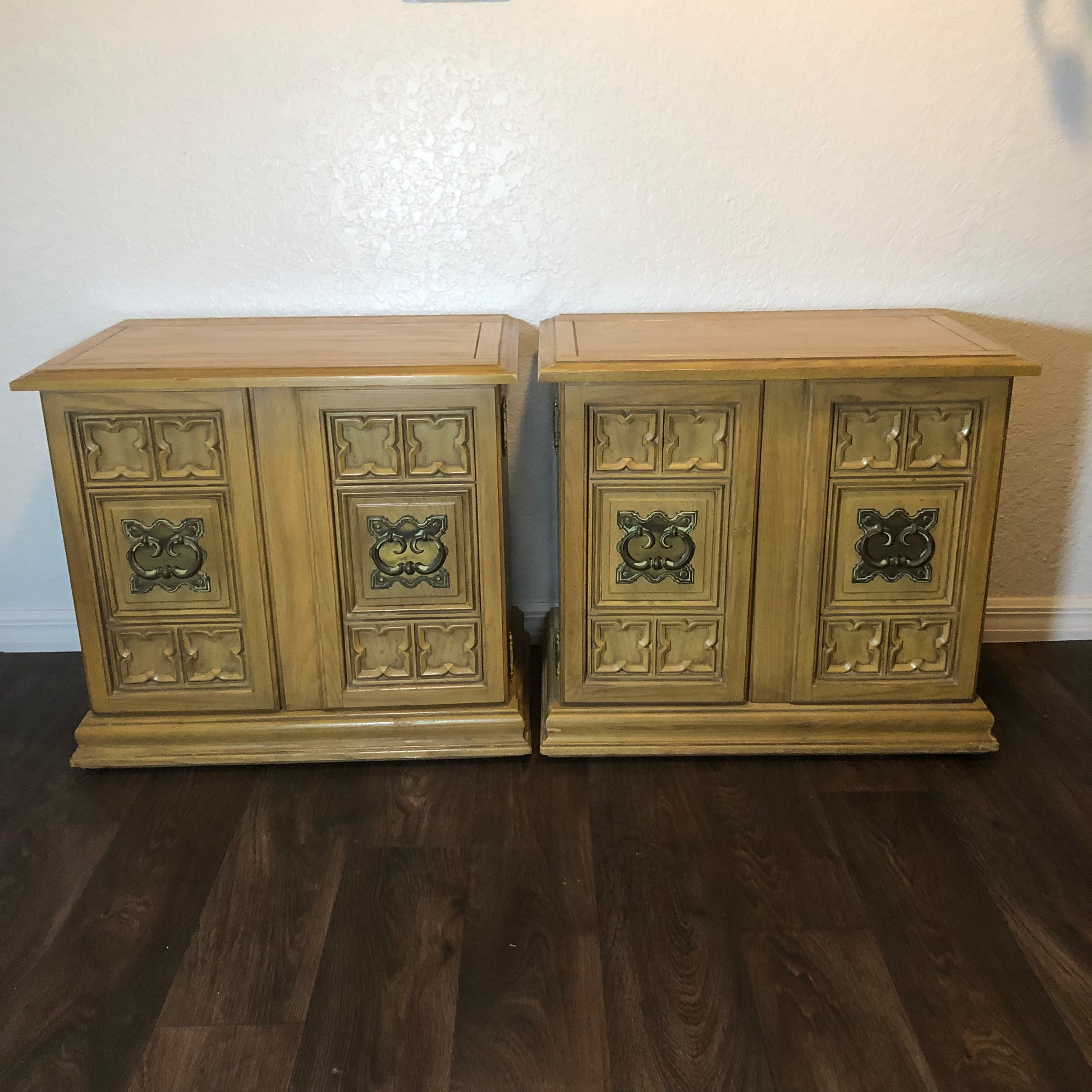 Vintage Side Tables Two Doors